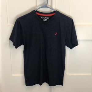 Navy blue boys Nautica v-neck tshirt